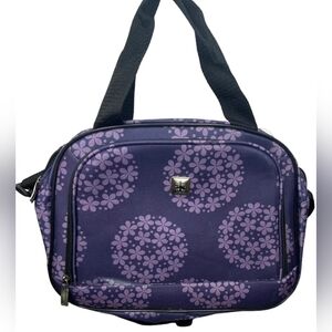 Floral Luggage Bag Dark/Light Purple